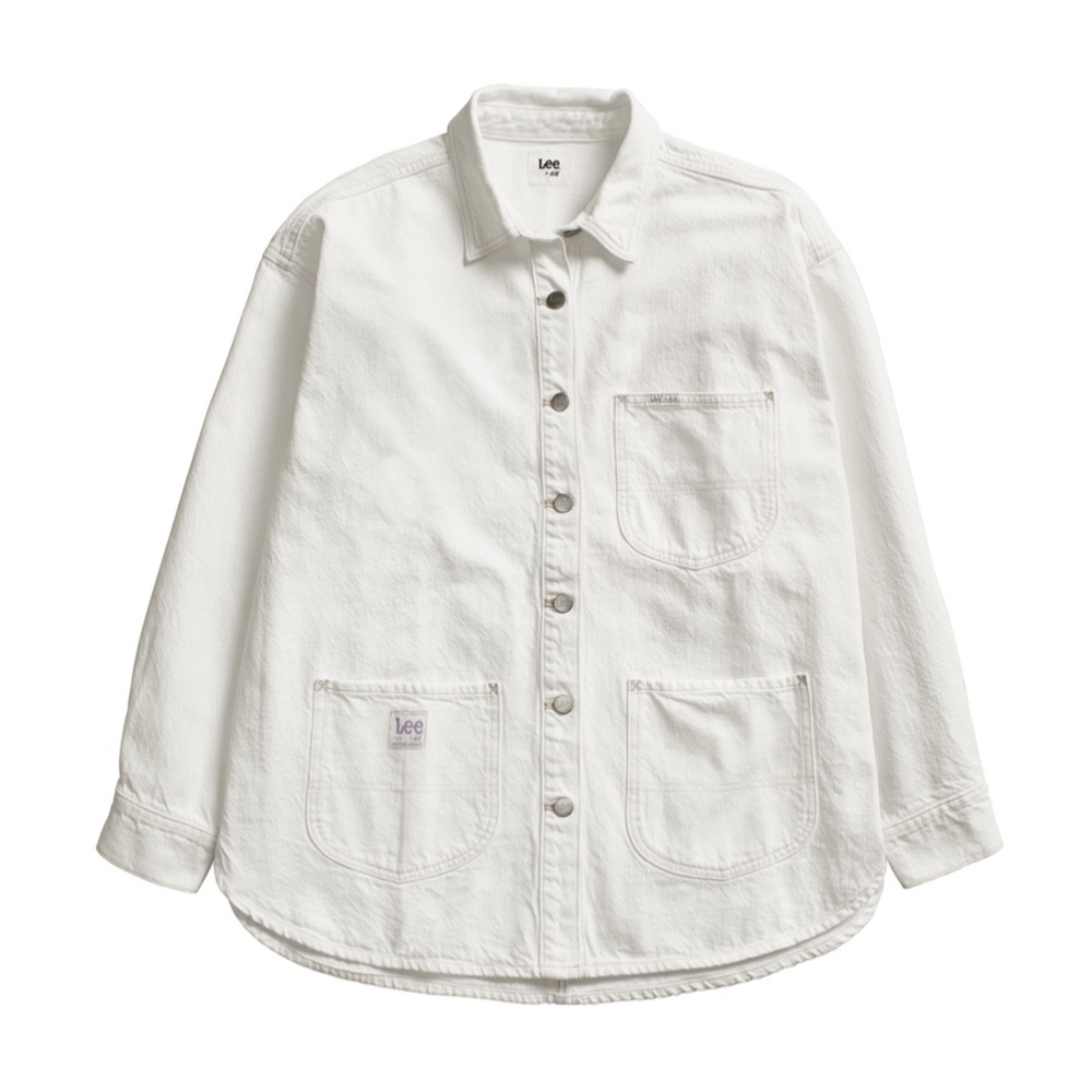 Lee x H&M denim jacket (shacket) in white